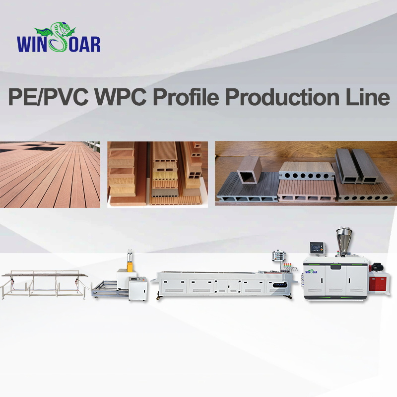 WPC Wood Plastic Decking Flooring Outdoor Panel Extrusion Production Line