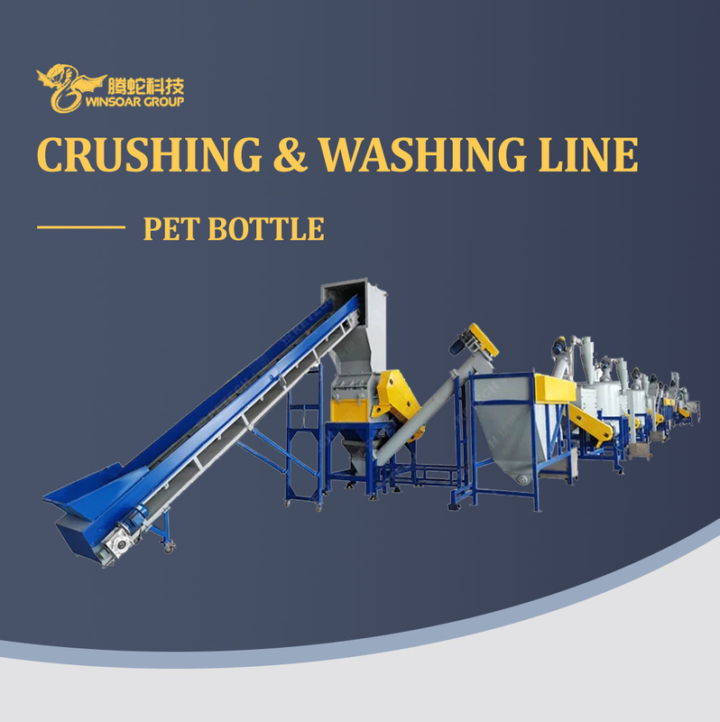 Plastic Pet Bottle Flakes Crushing Washing Recycling Machine for Waste Recycle Line