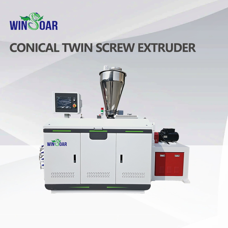 Plastic CPVC/UPVC Pipe/ Tube/ Profile/ Panel/Ceiling Extrusion Machine Conical Twin Screw Extruder 