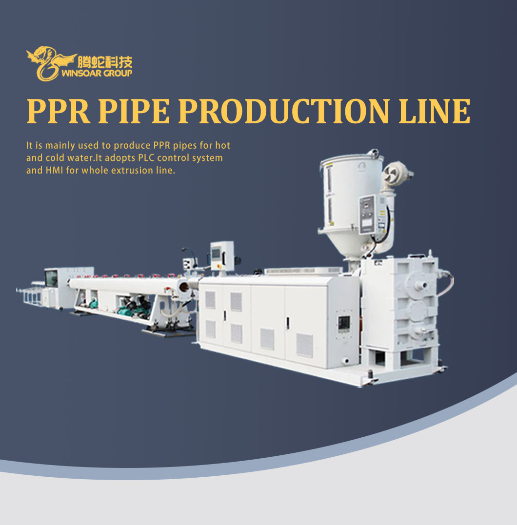 Toughness Green PPR Pipe Production Line For Cold Water