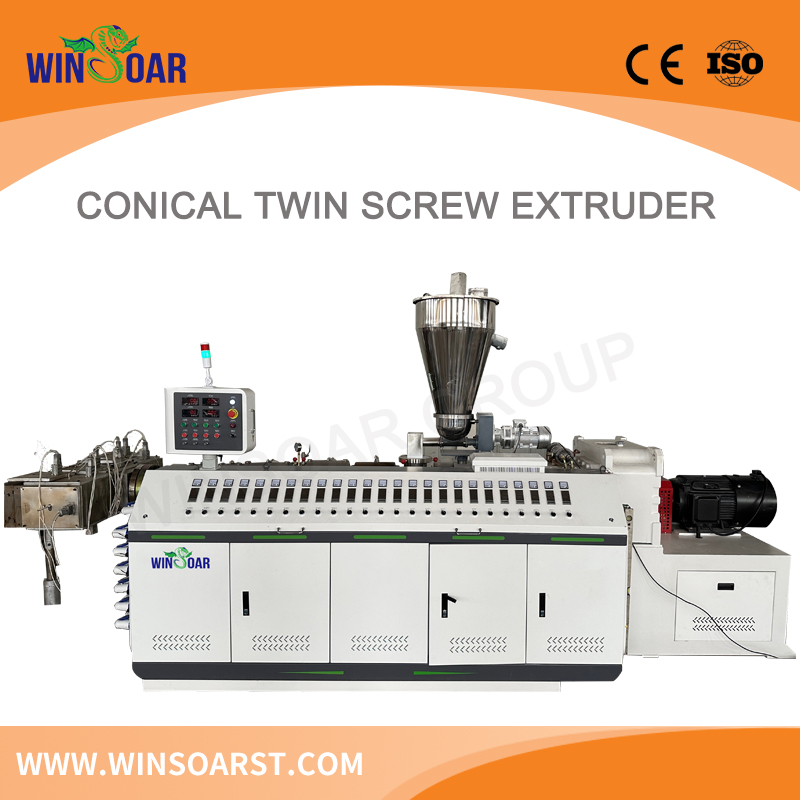 China Winsoar PVC Resin / ASA Hollow Corrugated Roof Tile / Single Layer Glazed Roofing Tile Board Sheet / Panel Profile Making Extrusion Extruder Machine