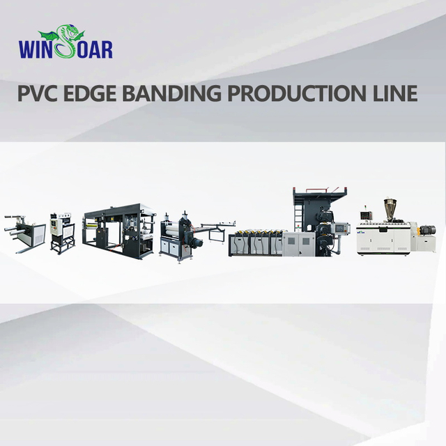 Customized Thickness Matt White and Black PVC Edge Banding Production Line