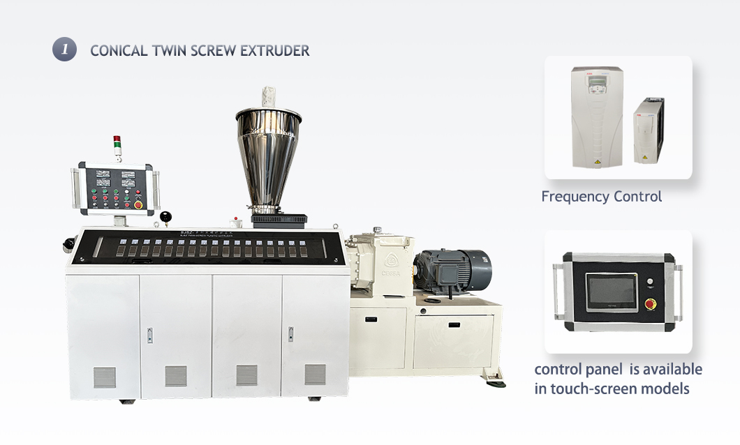CONICAL TWIN SCREW EXTRUDER