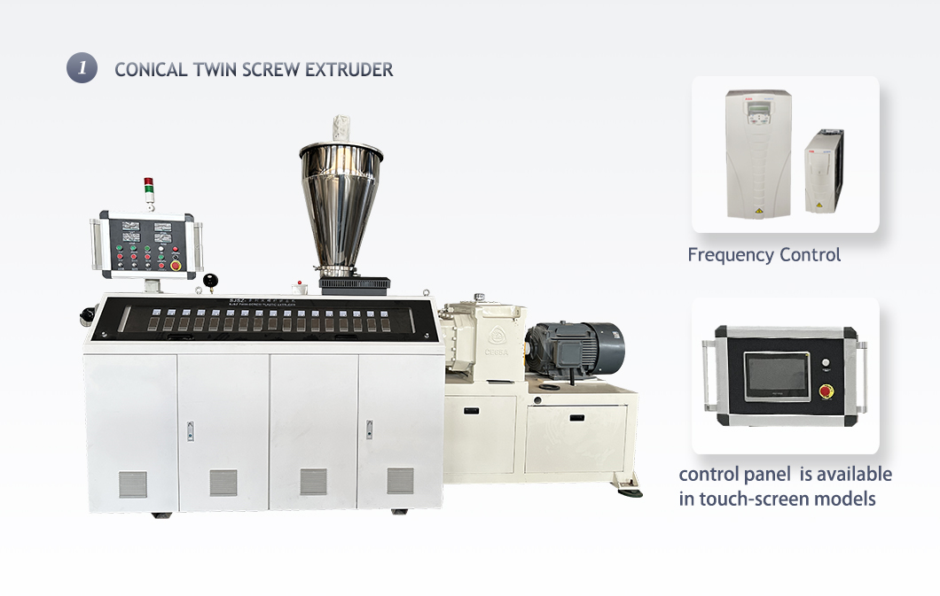 CONICAL TWIN SCREW EXTRUDER