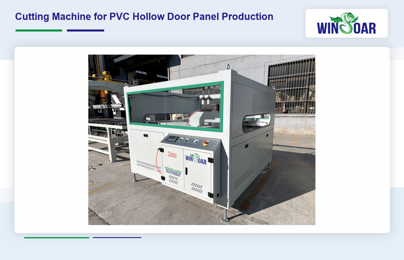 Cutting machine for PVC hollow door panel production