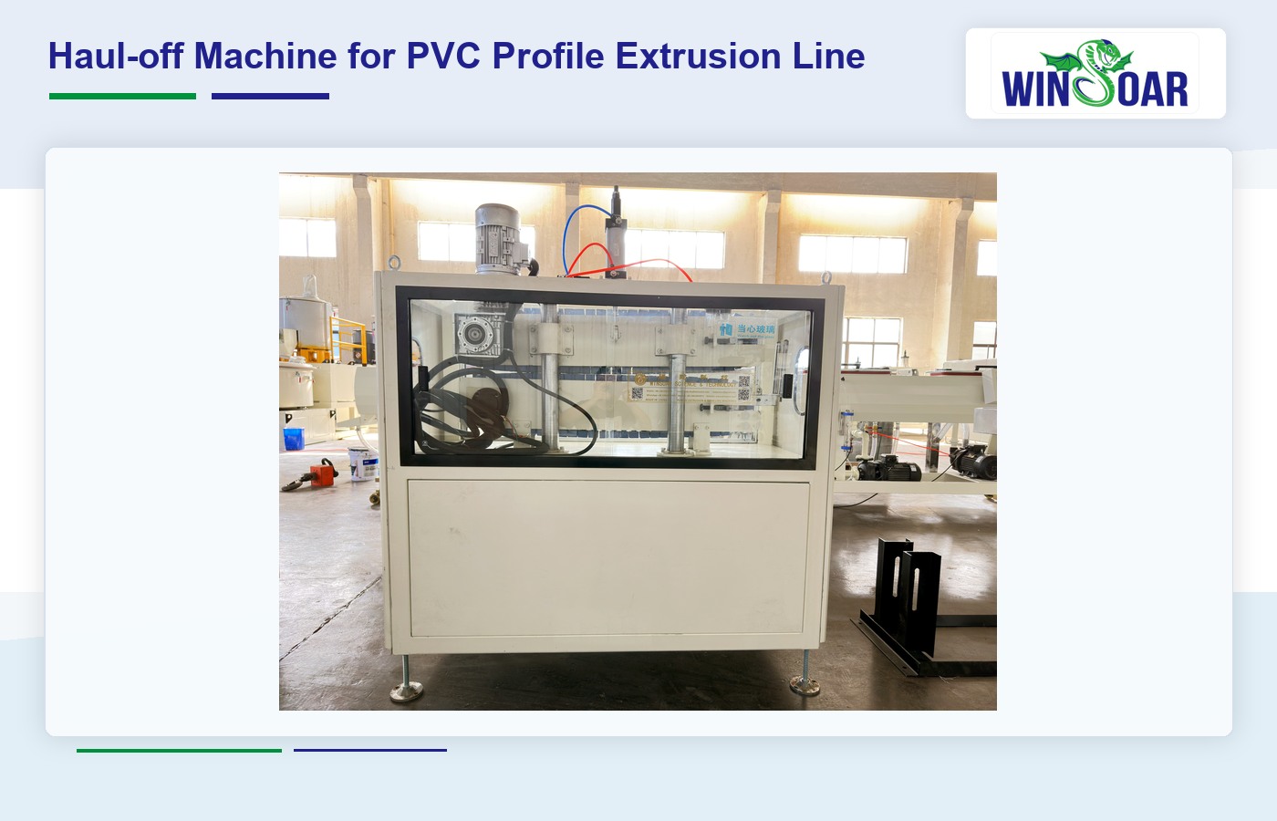 Haul-off machine for PVC profile extrusion