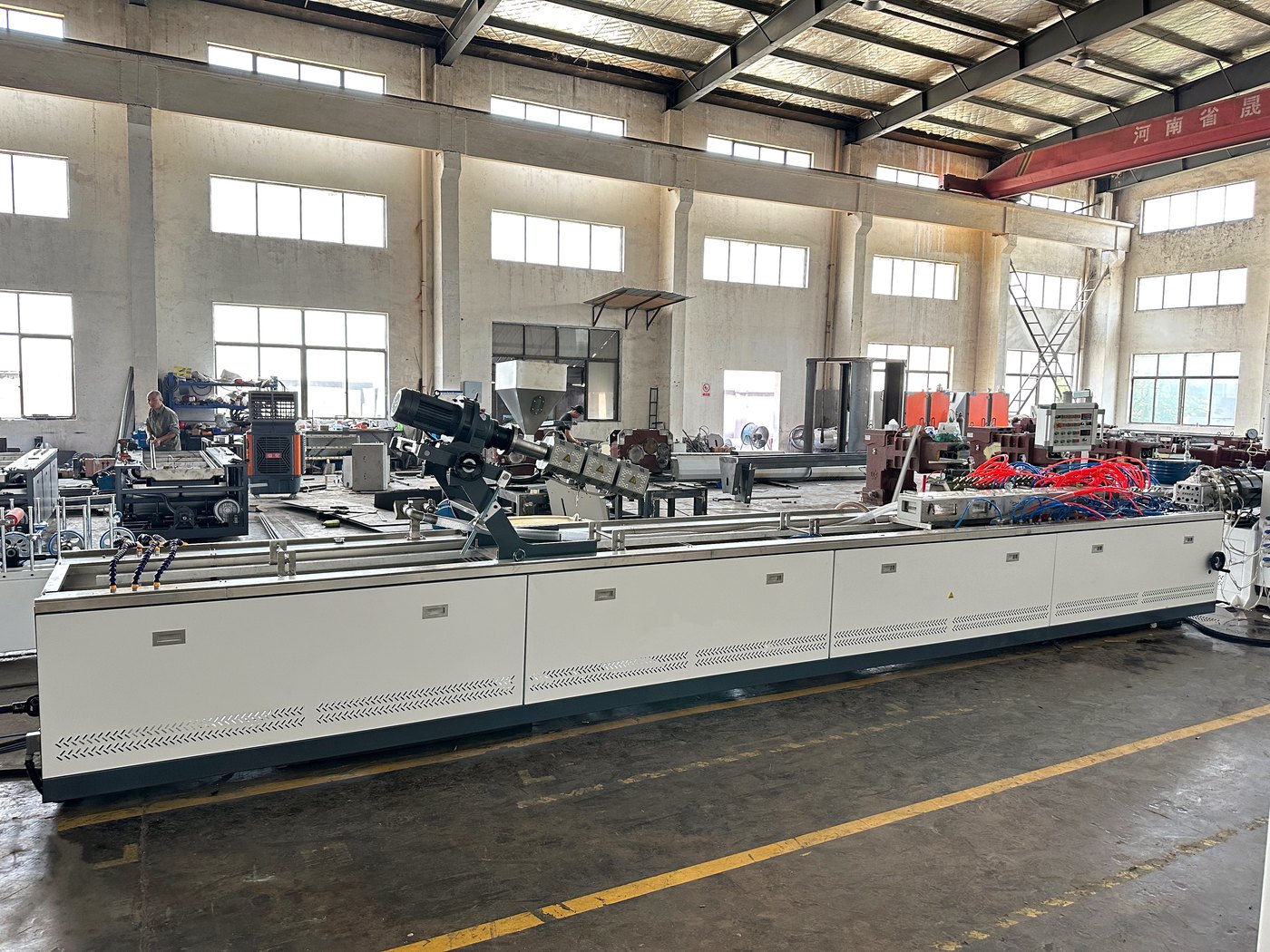 PVC profile vacuum calibration table real machine photo