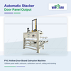 Automatic stacker for PVC hollow door panel output
