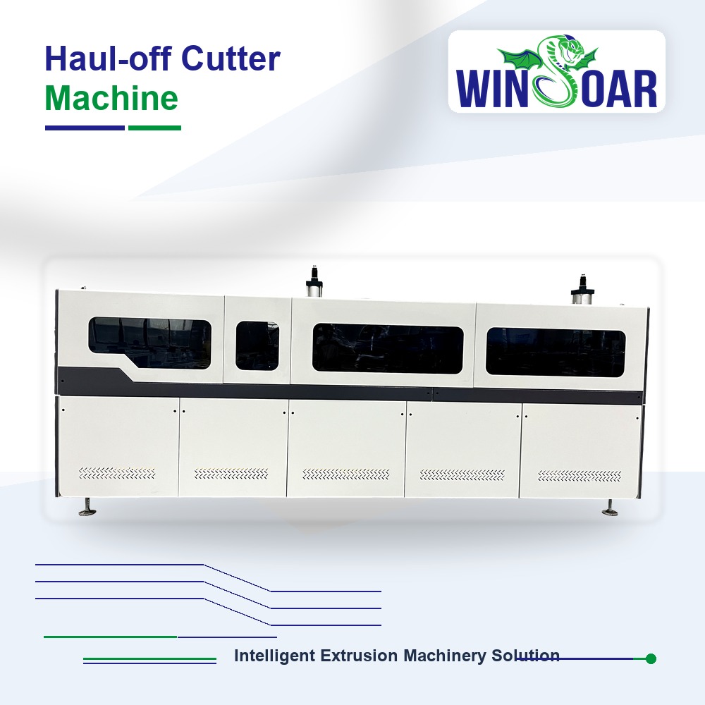 Haul-off cutter machine for PVC profile production