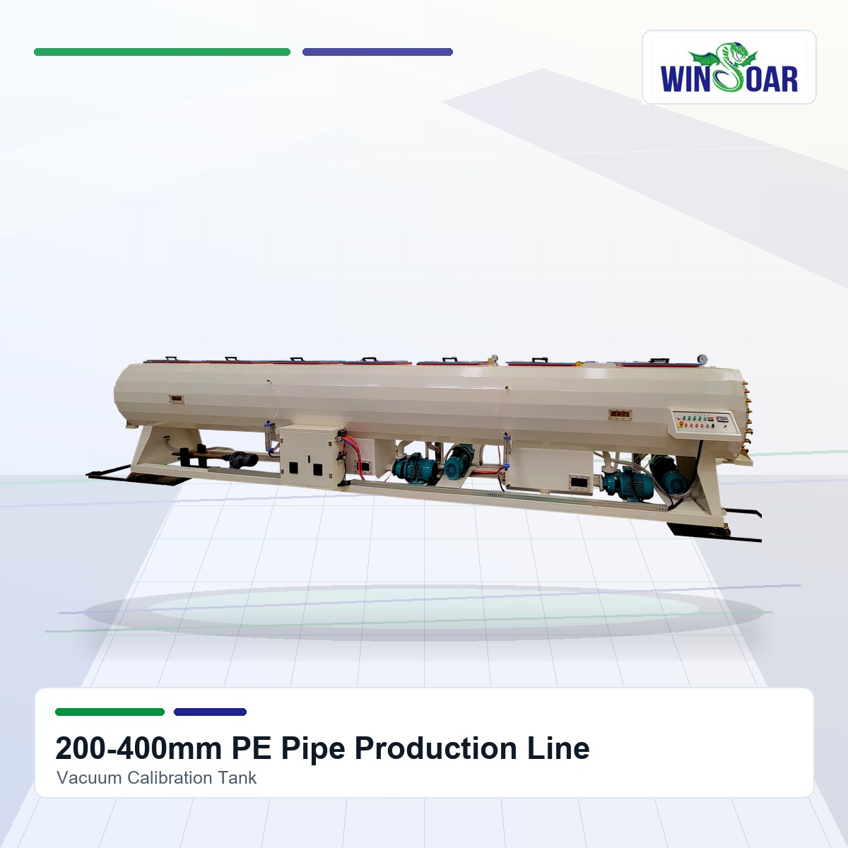 Vacuum calibration tank for 200-400mm PE pipe production line