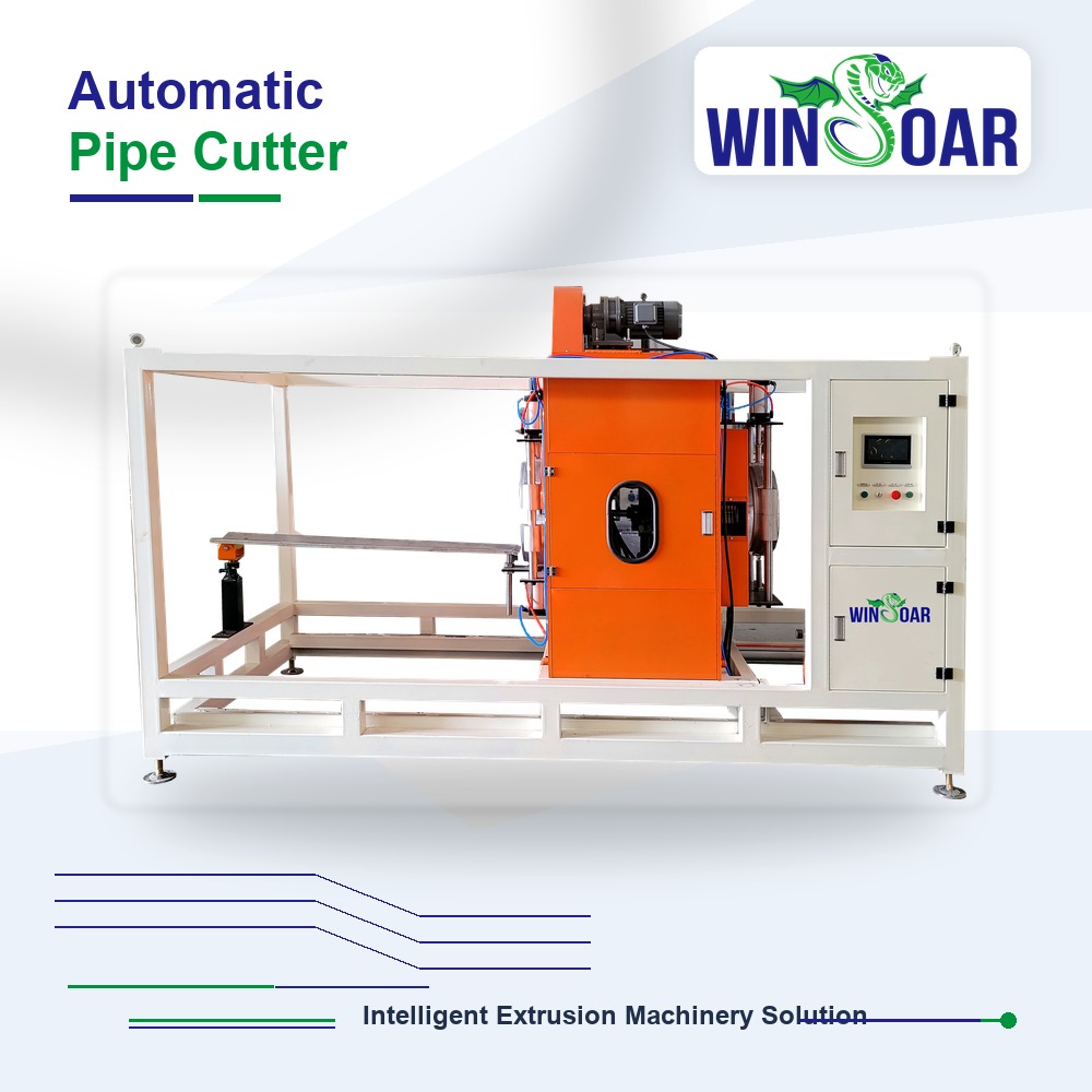 Automatic pipe cutting machine for 200-450mm PVC pipe production line