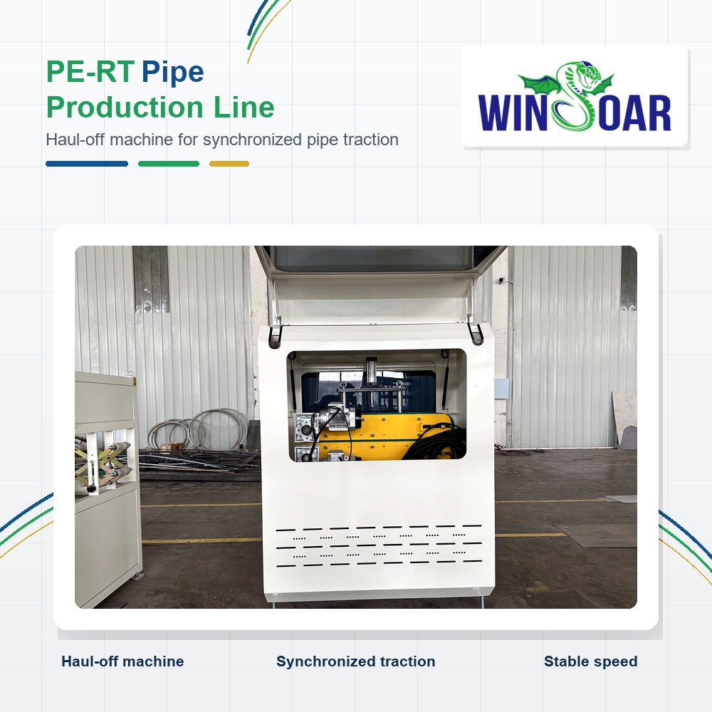 Haul-off machine for PE-RT pipe extrusion line