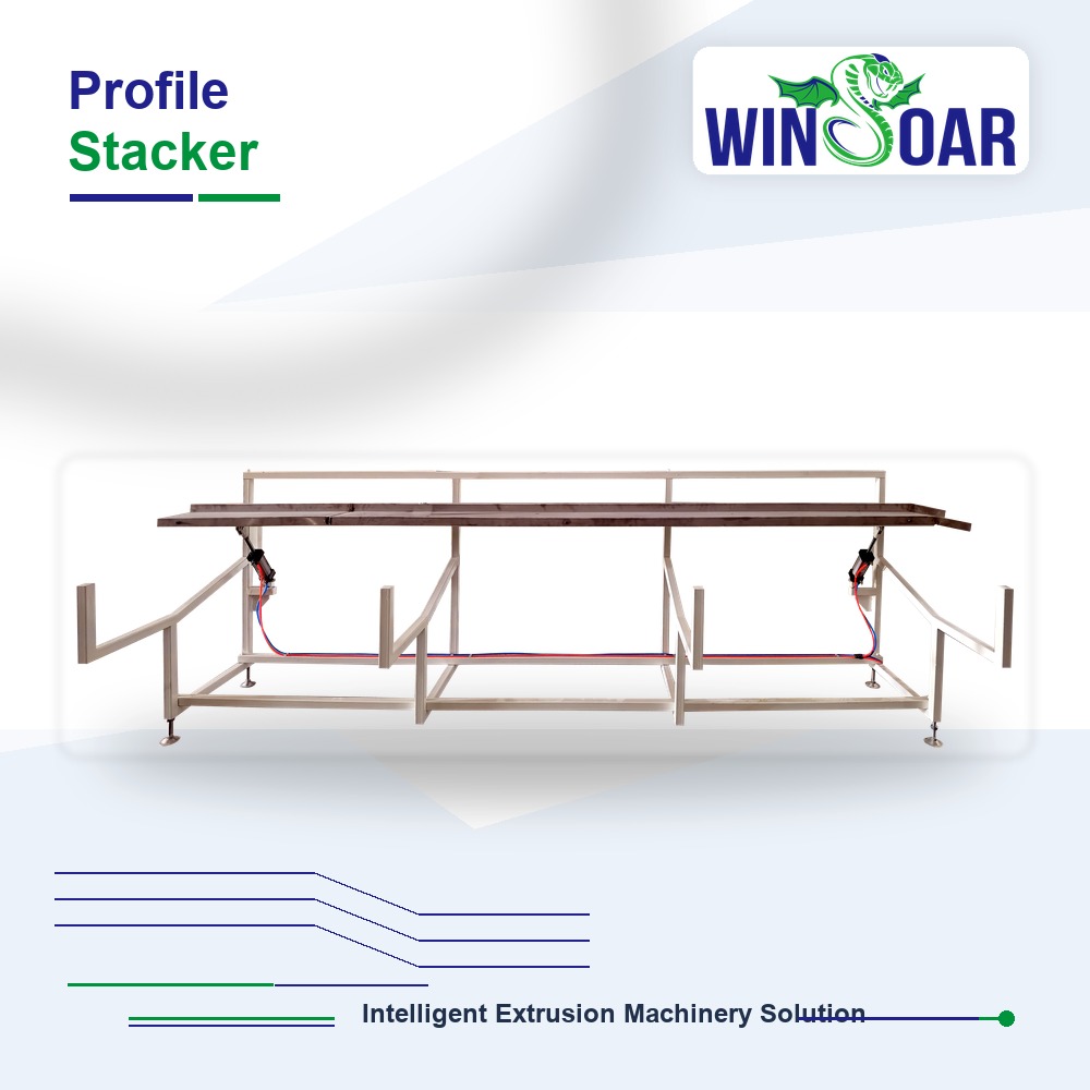 PVC profile stacker for profile production line
