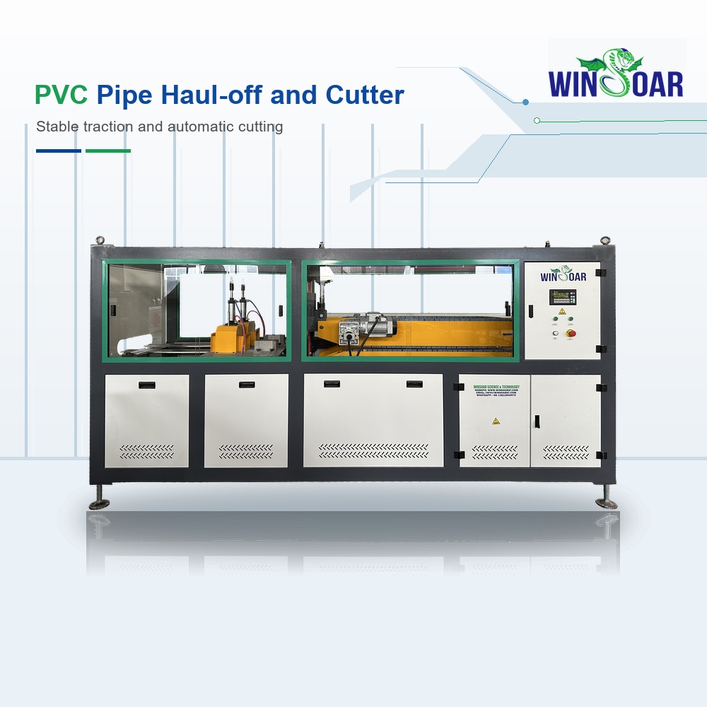 PVC pipe haul-off and cutter for 16-63mm production line