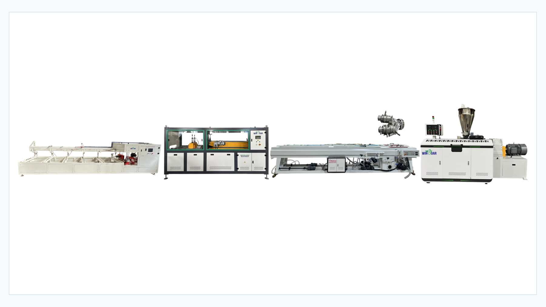 16-63mm dual-output PVC pipe machine complete production line
