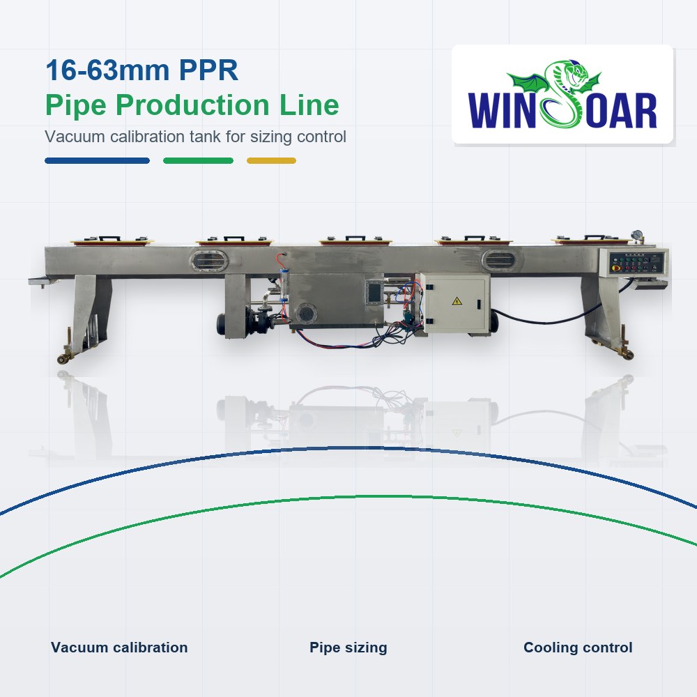 Vacuum calibration tank for 16-63mm PPR pipe production line