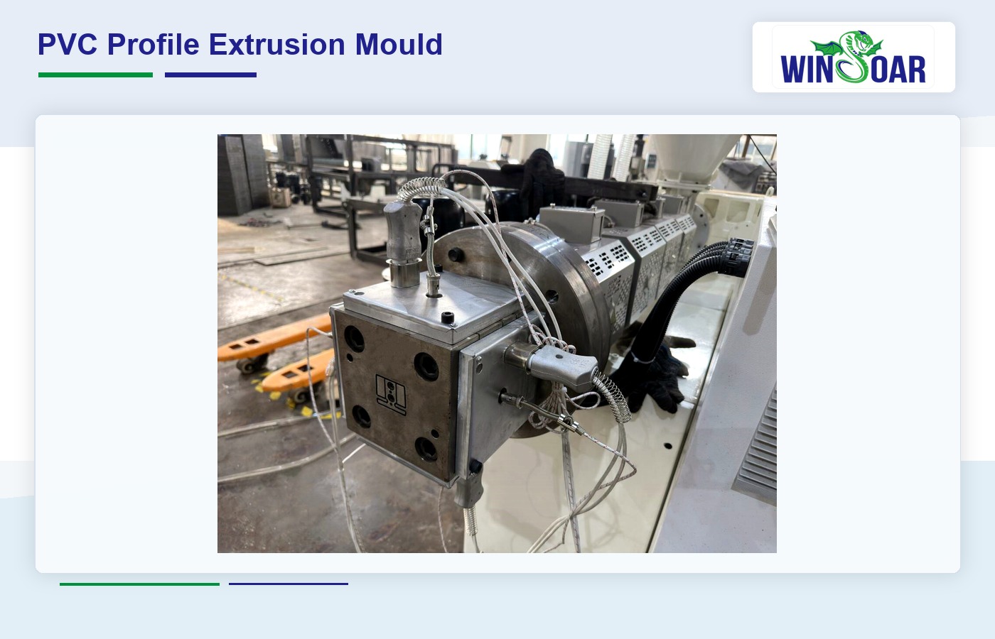 PVC profile extrusion mould detail