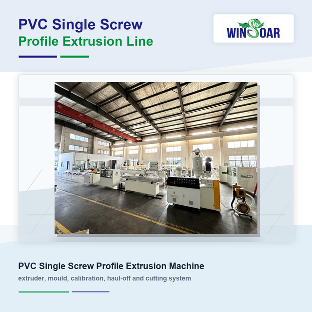 PVC Single Screw Profile Extrusion Line