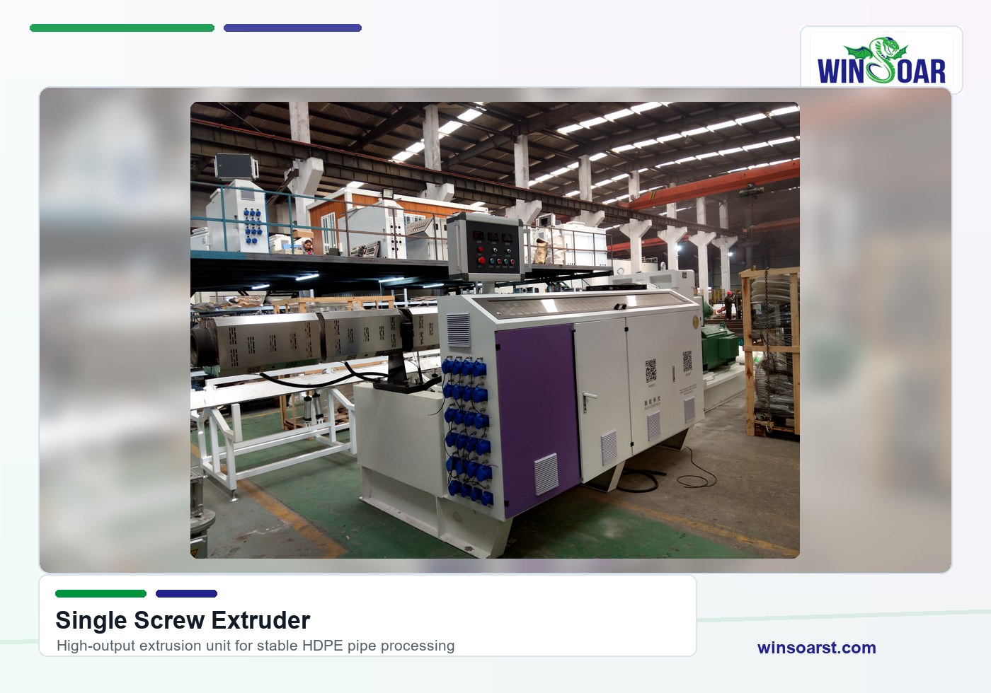 Single screw extruder for 315-800mm PE pipe production line