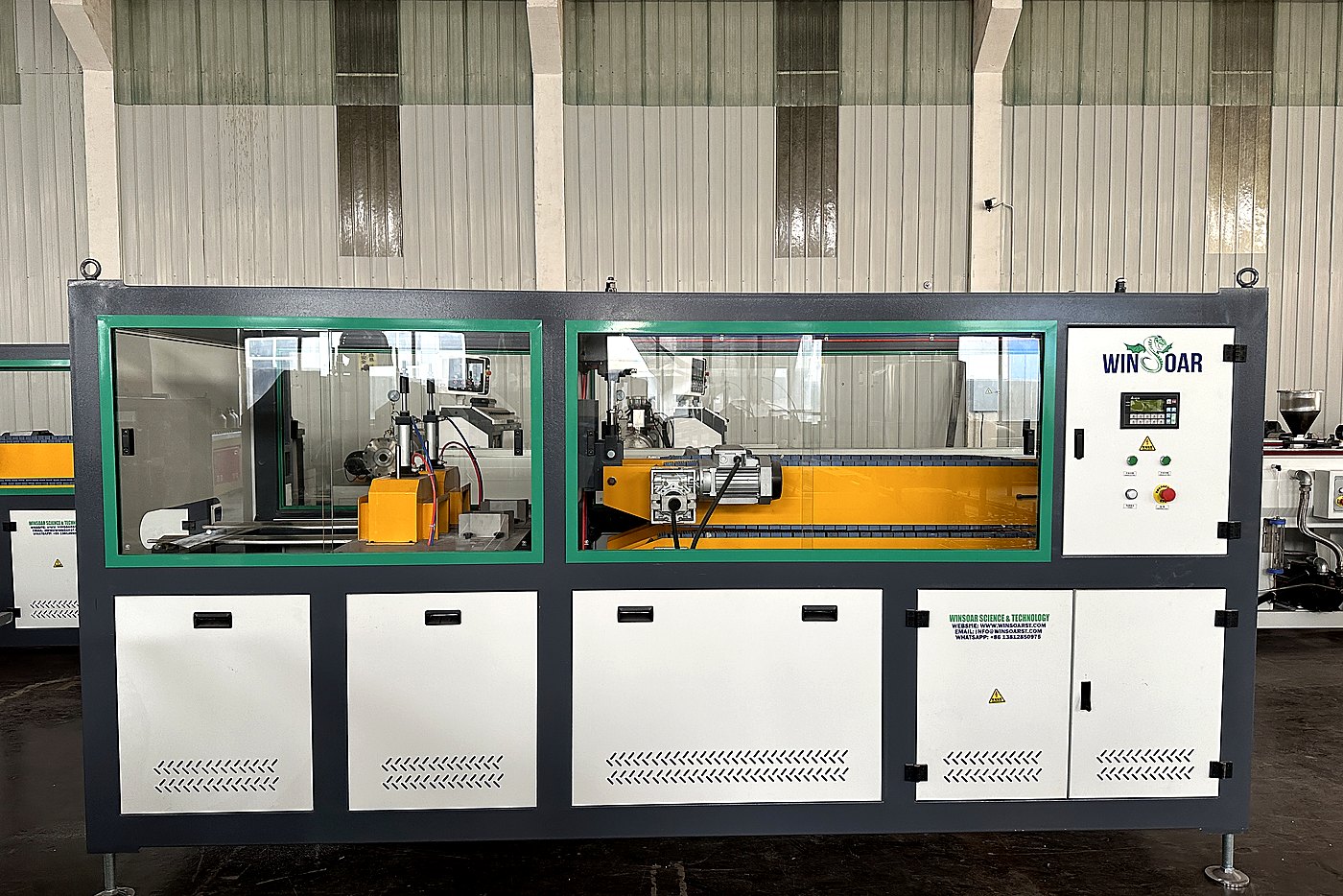 PVC pipe haul-off and cutting machine for 16-63mm PVC pipe extrusion line