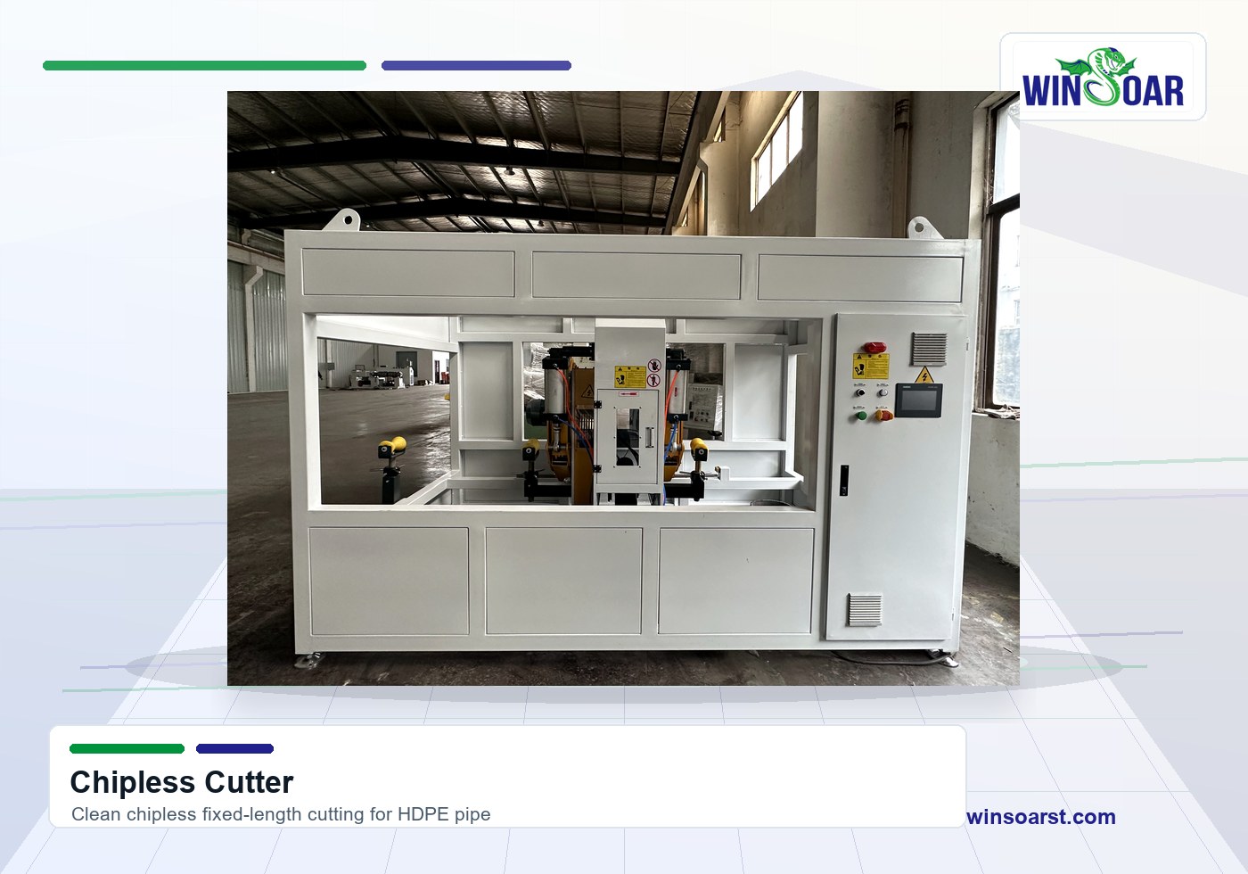 Chipless cutter for 200-400mm PE Pipe Production Line