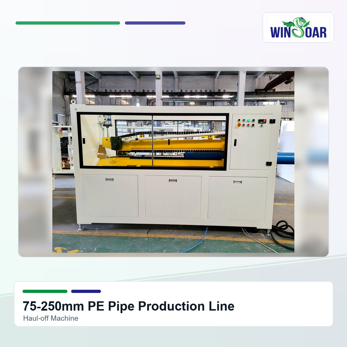 Haul-off machine for 75-250mm HDPE pipe extrusion line