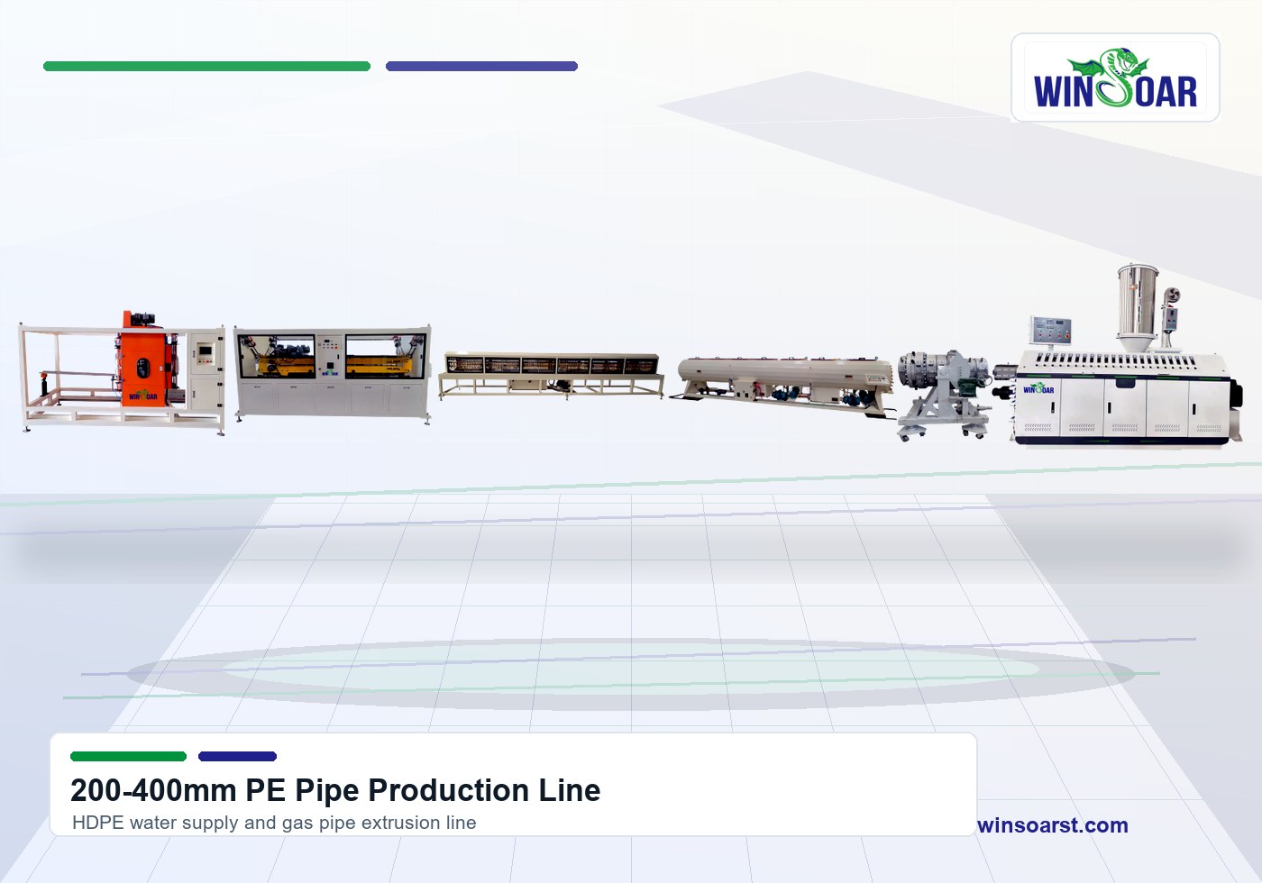 200-400mm PE Pipe Production Line complete HDPE pipe extrusion line