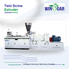 Twin screw extruder for 200-450mm PVC pipe extrusion line