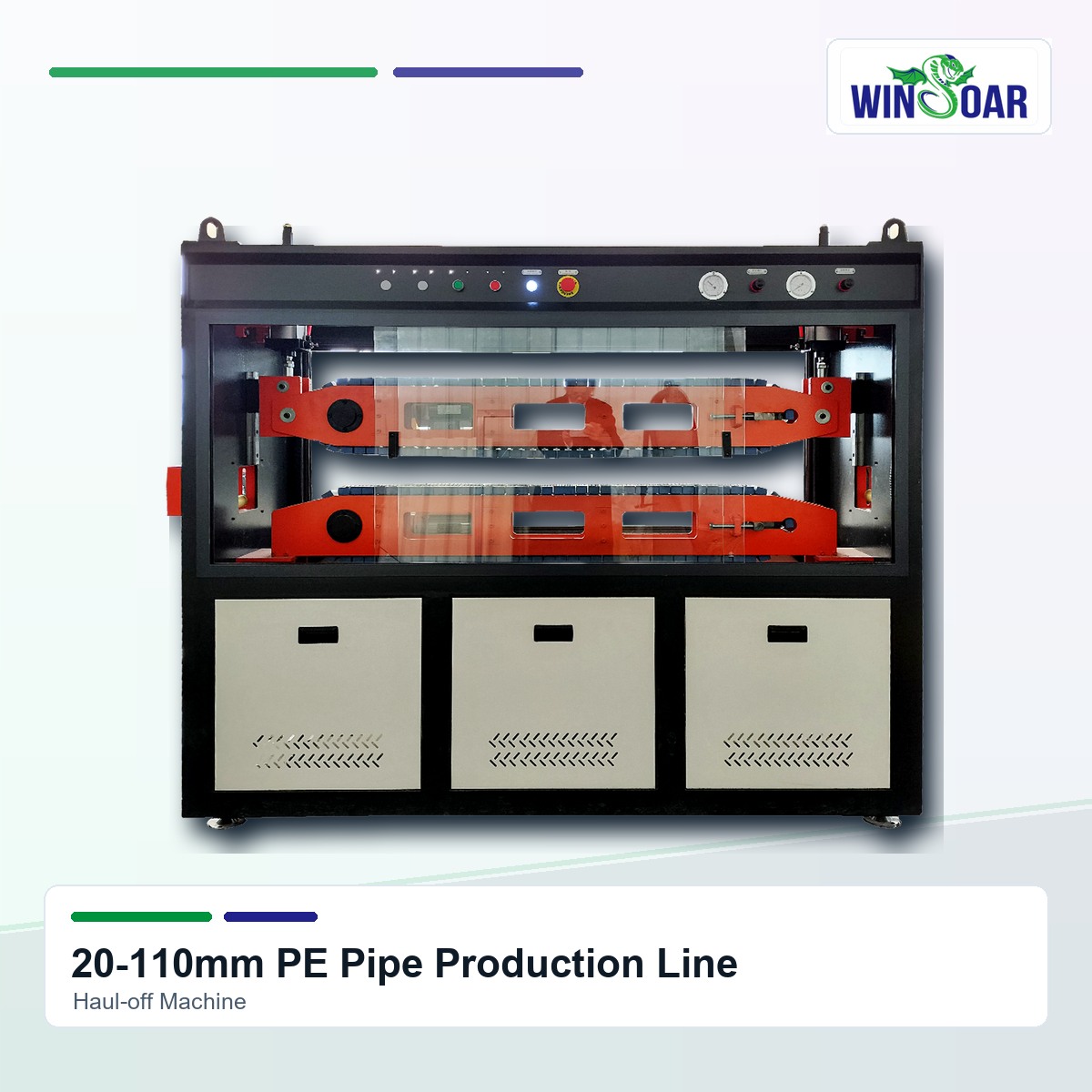 Haul-off machine for 20-110mm PE pipe production line