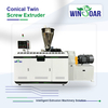 Conical twin screw extruder for PVC profile extrusion line
