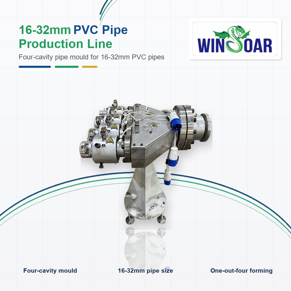 Four-cavity pipe mould for 16-32mm PVC one out four pipe extrusion line