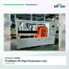 Chipless cutter for 75-250mm PE pipe production line