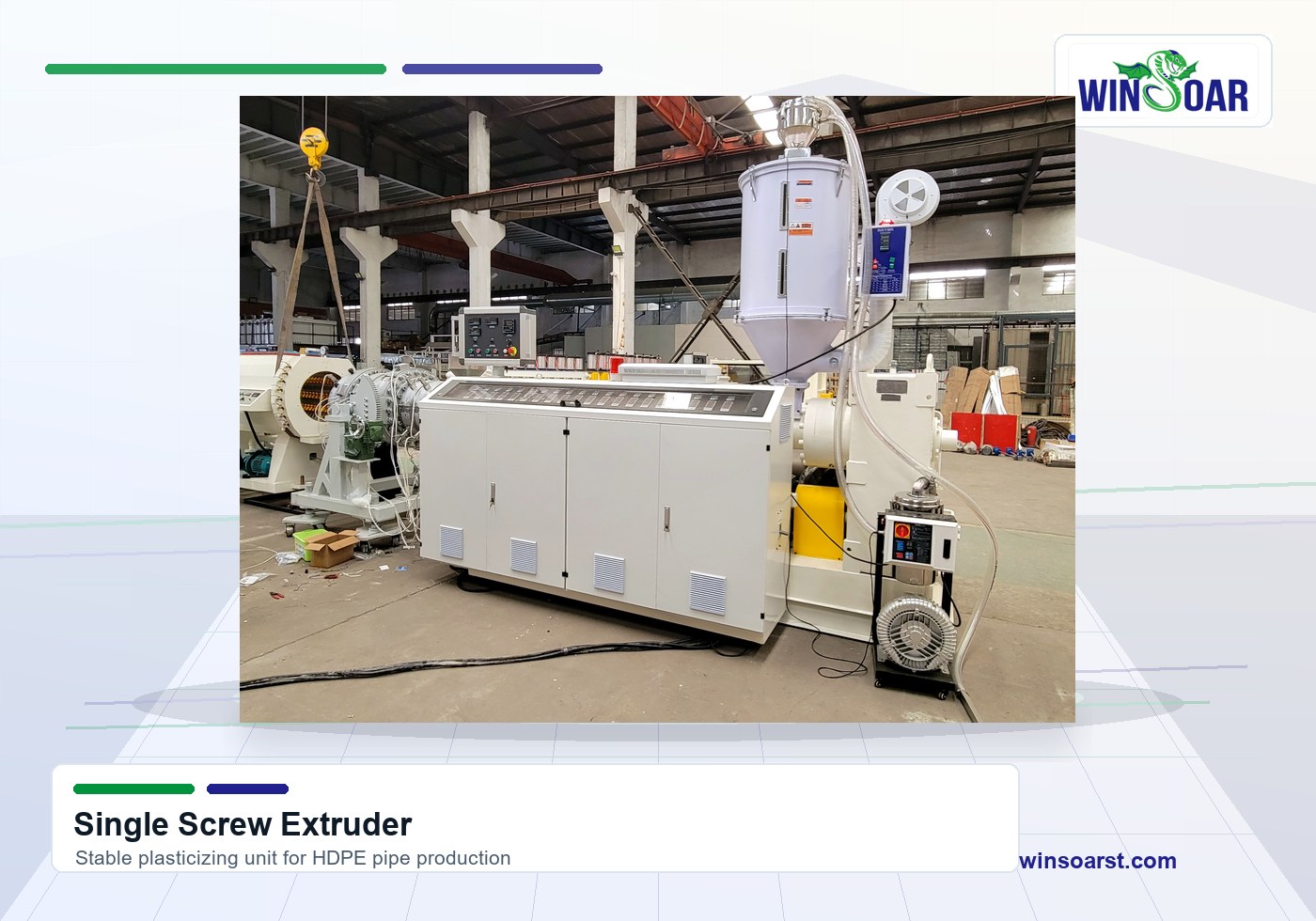 Single screw extruder for 200-400mm PE Pipe Production Line