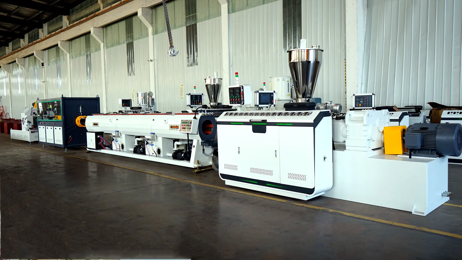 63-160mm PVC pipe production line for medium diameter PVC pipe manufacturing