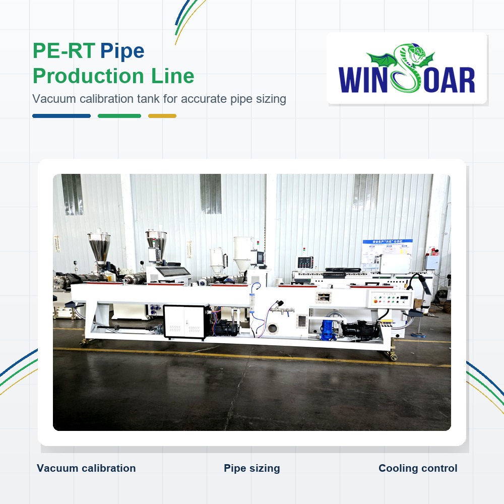 Vacuum calibration tank for PE-RT pipe production line